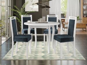 Jedálenský stôl so 4 stoličkami AL18, Morenie: biela, Poťahové látky: Zetta 300 Mirjan24 5903211268021