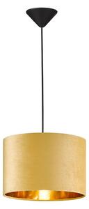Závesná lampa Aura zamatové tienidlo Ø 30 cm žltá