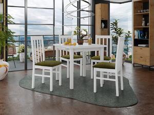Rozkladací stôl so 4 stoličkami AL14, Morenie: biela - L, Poťahové látky: 25x - Paros 2 Mirjan24 5903211239588