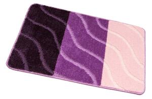 Kúpeľňový koberček FIORI ružový / fialový, pruhy
