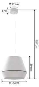 Závesné svietidlo Lucande Mynoria LED, biele