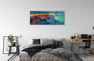 Obraz na skle Morská oblohy skaly 120x60 cm 4 Prívesky