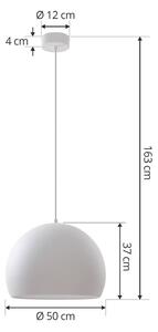 Lucande Lythara LED závesné svetlo biele matné Ø 50cm