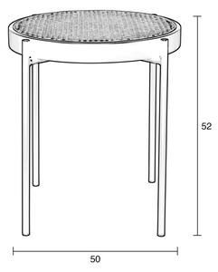 Ratanový okrúhly odkladací stolík ø 50 cm Spike - Zuiver