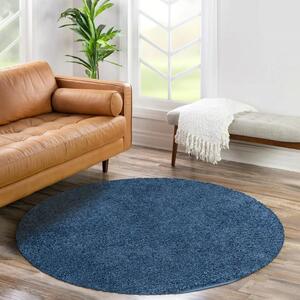 Dekorstudio Shaggy okrúhly koberec CITY 500 modrý Priemer koberca: 200cm