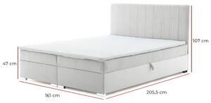 Čalúnená posteľ boxspring ASHER + topper, 180x200, trinity 31