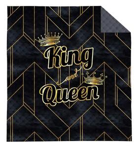 DETEXPOL Prehoz na posteľ King and Queen gold Polyester, 170/210 cm