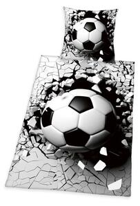 HERDING Obliečky Bavlna, 3D Efekt Fotbalový míč 140/200, 70/90 cm