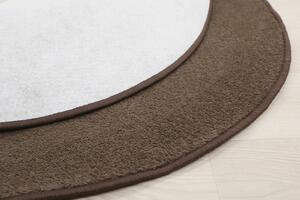 Vopi koberce Kusový koberec Eton hnedý ovál - 50x80 cm