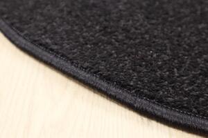 Vopi koberce Kusový koberec Eton čierny ovál - 50x80 cm