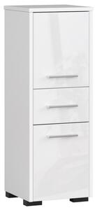 Kúpeľňová skrinka FIN 30 2D 1SZ 85 cm biela, lesk