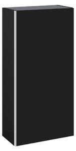 Elita Look, závesná bočná skrinka 40x21,6x80 cm 1D, čierna matná, ELT-168190