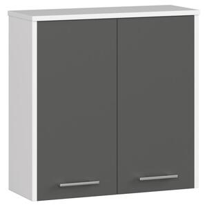 Kúpeľňová skrinka W 60 cm FIN 2D biela / sivá