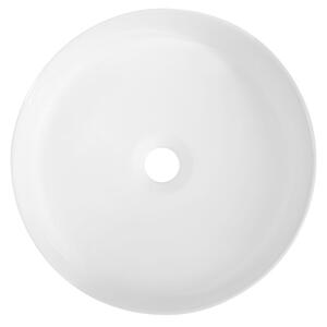 Isvea, INFINITY ROUND keramické umývadlo na dosku, priemer 36x12 cm, matná biela, 10NF65036-2L