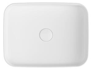 Isvea INFINITY RECTANGLE keramické umývadlo na dosku, 50x36cm, biela mat