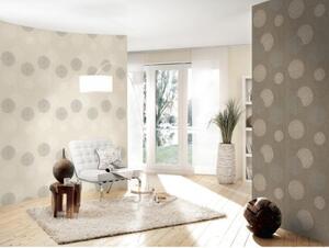A.S. Création | Vliesová tapeta na stenu Casual Living 93791-2 | 0,53 x 10,05 m | béžová, metalická, krémová