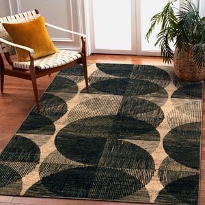 Vlnený koberec OMEGA FADO Geometrický vzor, jadeit, zelený
