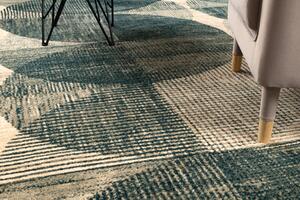 Vlnený koberec OMEGA FADO Geometrický vzor, jadeit, zelený