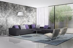 DIMEX | Vliesové fototapety na stenu Abstrakt vetvy MS-5-0386 | 375 x 250 cm | čierna, šedá
