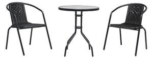Balkónová zostava BISTRO SET čierna
