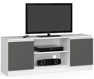 Stolík pod TV RTV 140 2D 1P biely / sivý