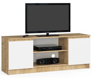 Stolík pod TV RTV 140 2D 1P dub artisan / biely