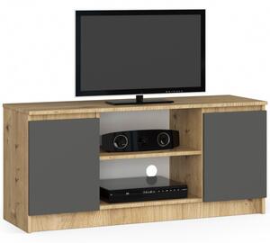 Stolík pod TV RTV 120 2D 1P dub artisan / sivý