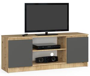 Stolík pod TV RTV 140 2D 1P dub artisan / sivý