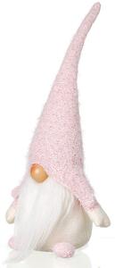 Tutumi, vianočný škriatok 50cm YX068, ružová-biela, CHR-09510