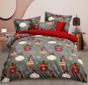 Vianočné posteľné obliečky PEB-876 Rozmer posteľných obliečok: Šírka x Dĺžka: 220x200cm + 2 ks 70x80 cm