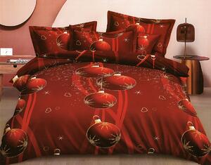 Vianočné posteľné obliečky PEB-867 Rozmer posteľných obliečok: Šírka x Dĺžka: 220x200cm + 2 ks 70x80 cm