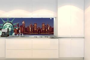 DIMEX | Fototapeta do kuchyne Socha slobody KI-180-115 | 180 x 60 cm | zelená, modrá, čierna, hnedá