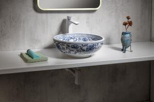 Sapho, PRIORI keramické umývadlo, priemer 41cm, 15cm, modrá/šedá, PI020