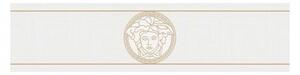 A.S. Création | Vliesová bordúra na stenu Versace 93522-3 | 13,3 cm x 5 m | biela, zlatá