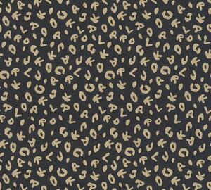 A.S. Création | Vliesová tapeta na stenu Karl Lagerfeld 37856-4 | 0,53 x 10,05 m | zlatá, čierna