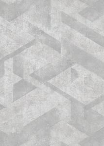 DIMEX | Vliesová tapeta na stenu WPE-901917 | 0,53 x 10,05 m | šedá, metalická