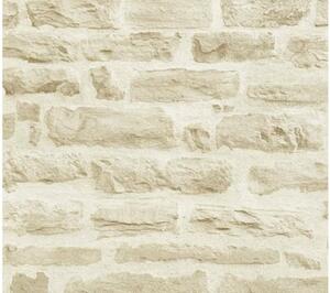 A.S. Création | Vliesová tapeta na stenu Best of Wood & Stone 35580-2 | 0,53 x 10,05 m | krémová