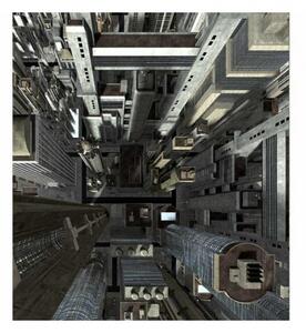 DIMEX | Vliesová fototapeta na stenu Mrakodrapy MS-3-0030 | 225 x 250 cm | šedá, béžová