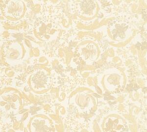 A.S. Création | Vliesová tapeta na stenu VERSACE 38706-3 | 0,70 x 10,05 m | krémová, metalická