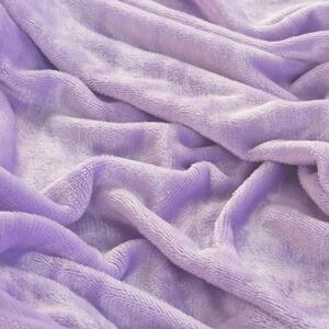 Napínacia plachta na posteľ mikroplyš fialová 180 x 200 cm