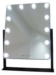 Bezdoteku Hollywood zrkadlo s LED žiarovka HZ1 veľké čierné