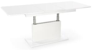 Rozkladací jedálenský stôl BOGATO, 126-168x56-74x70, biela