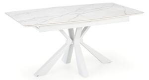 Rozkladací jedálenský stôl VALIDA, 160-200x89x78, biela