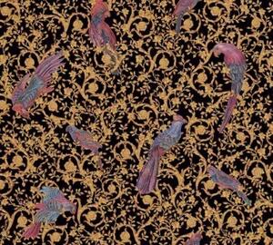 A.S. Création | Vliesová tapeta na stenu Versace 37053-1 | 0,70 x 10,05 m | čierna, žltá, hnedá