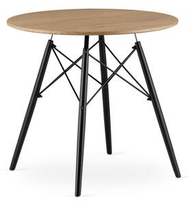 Jedálenský stôl TODI 80 cm - čierna/buk