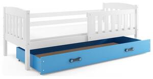 Detská posteľ KUBUS s úložným priestorom 80x160 cm - biela Modrá
