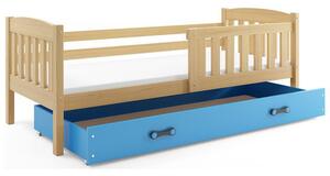 Detská posteľ KUBUS s úložným priestorom 80x160 cm - grafit Modrá