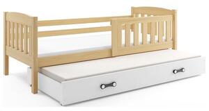 Detská posteľ KUBUS s výsuvnou posteľou 80x190 cm - borovica Ružová