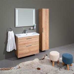 Mereo Vigo, kúpeľňová skrinka s keramickým umývadlom 81 cm, biela, dub Vigo, kúpeľňová skrinka s keramickým umývadlom 81 cm, biela Variant: Vigo, kou…
