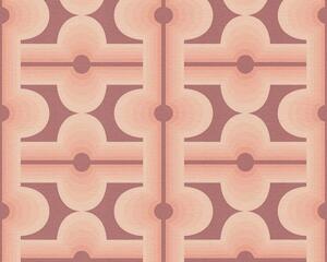 A.S. Création | Vliesová tapeta na stenu Retro Chic 39533-2 | 0,53 x 8,5 m | červená, oranžová, vínová, marhuľová